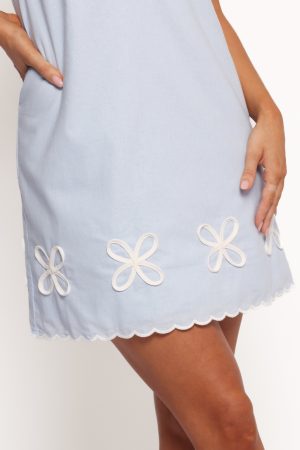 Thalia Mini Dress – Blue/White
