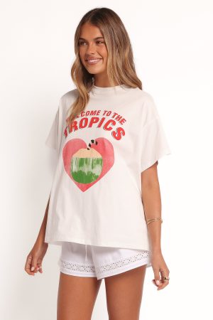 The Tropics Graphic Tee – White