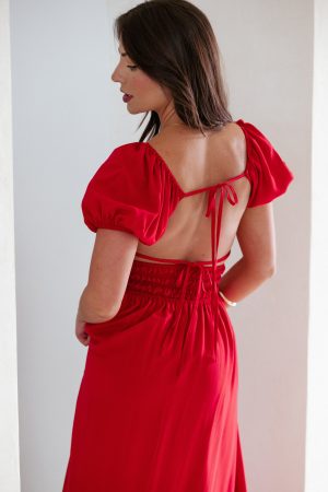 Theodora Maxi Dress – Red