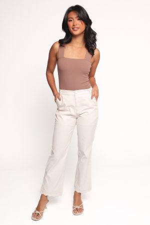 Thiago Scalloped Pant – Cream