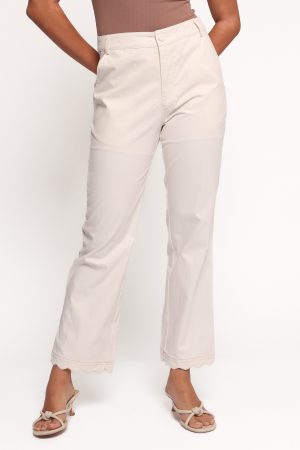 Thiago Scalloped Pant – Cream