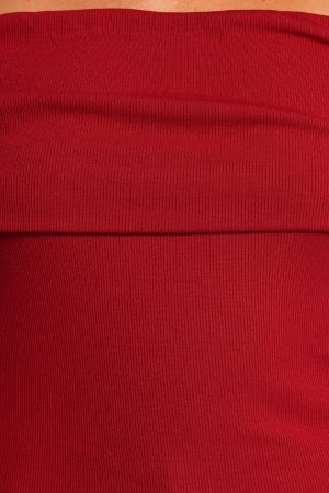 Thomsie Off Shoulder Knit Top – Berry