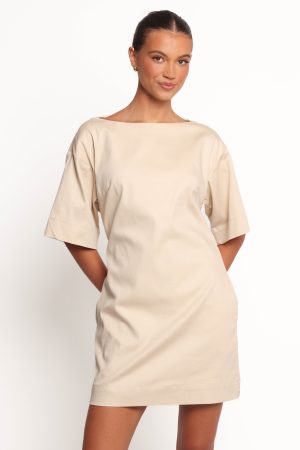 Thorne Mini Dress – Beige