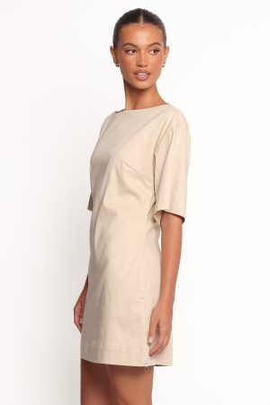 Thorne Mini Dress – Beige