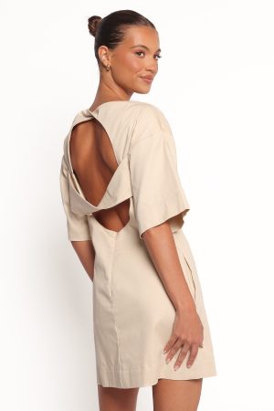 Thorne Mini Dress – Beige