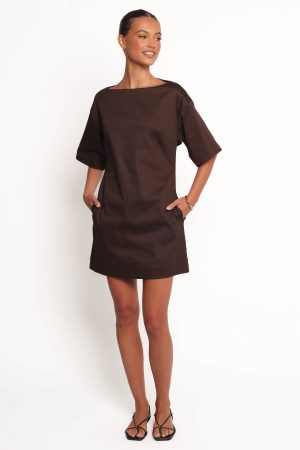 Thorne Mini Dress – Chocolate