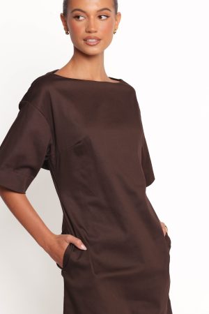 Thorne Mini Dress – Chocolate