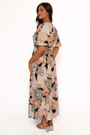 Tiarni Maxi Dress – Black Floral