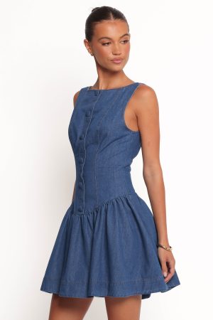 Tiziana Mini Dress – Indigo Denim
