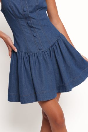 Tiziana Mini Dress – Indigo Denim