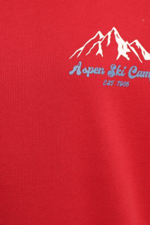 Torie Apres Ski Camp Sweatshirt – Cherry