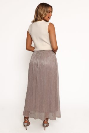 Tricia Maxi Skirt – Silver