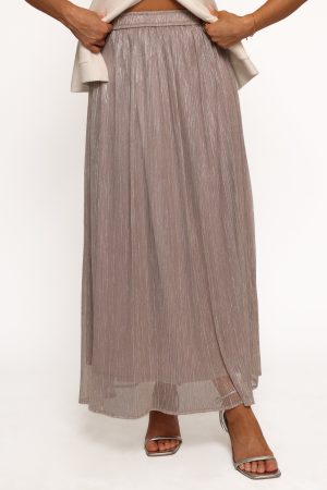 Tricia Maxi Skirt – Silver