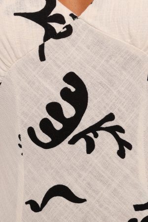 Tulsi Midi Dress – Off White Print