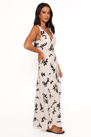 Tulsi Midi Dress – Off White Print