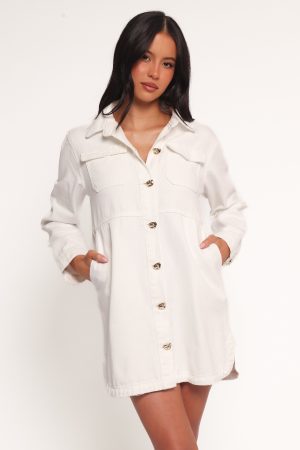 Turner Denim Dress – White Denim