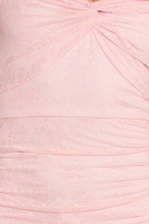Vada Midi Dress – Pink Lace
