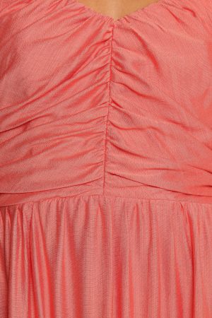 Valeen Midi Dress – Coral
