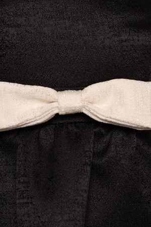 Valentina Mini Bow Dress – Black/Ivory