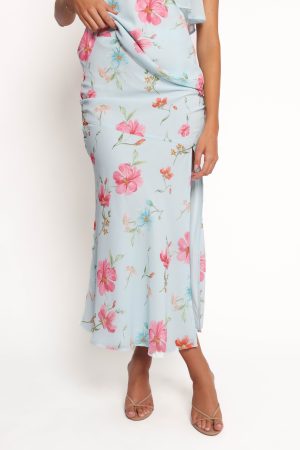 Valeria Skirt Set – Blue Floral