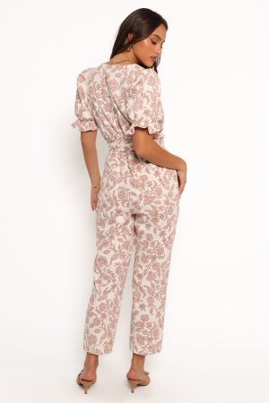 Valerie Jumpsuit – Ivory Tan