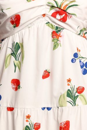 Valerie Maxi Dress – Off White/Red