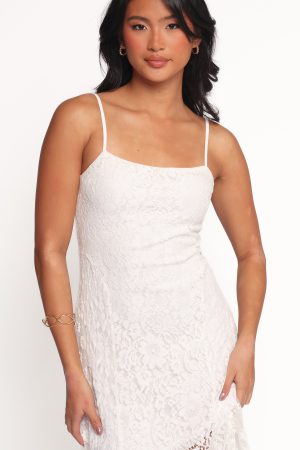 Varia Lace Maxi Dress – White