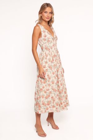 Velda Midi Dress – Pink Floral