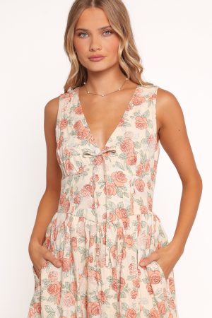 Velda Midi Dress – Pink Floral