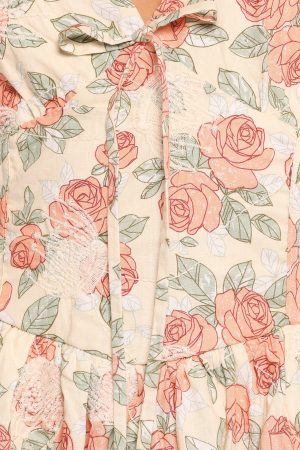 Velda Midi Dress – Pink Floral