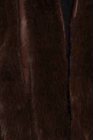 Velma Channel Faux Fur Jacket – Chocolate