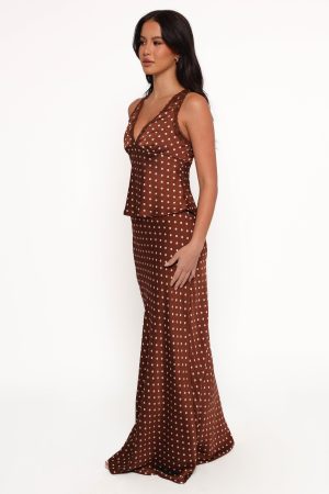 Velman Skirt – Brown Polka Dot