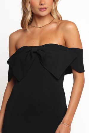 Venus Midi Dress – Black