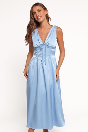 Verena Midi Dress – Periwinkle Blue
