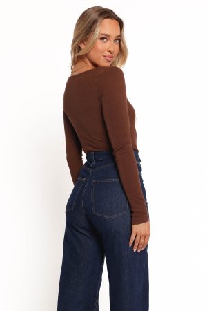 Verona Knit Top – Brown