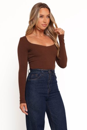 Verona Knit Top – Brown