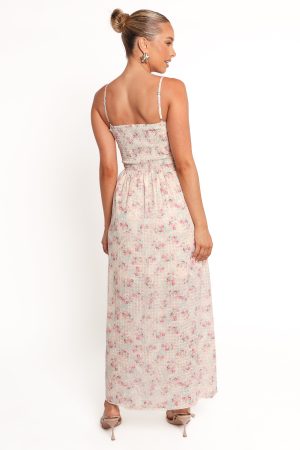 Vespera Maxi Dress – Pink Ditsy