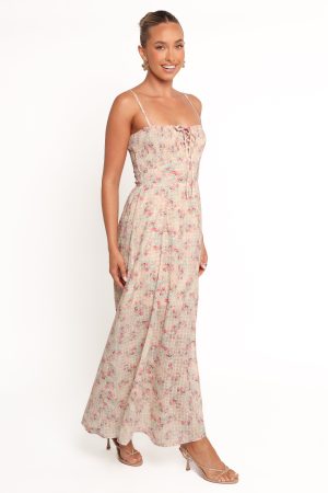 Vespera Maxi Dress – Pink Ditsy