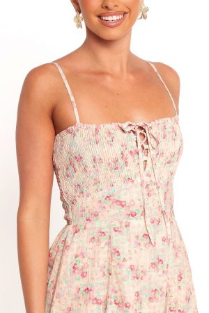 Vespera Maxi Dress – Pink Ditsy