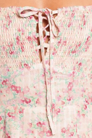 Vespera Maxi Dress – Pink Ditsy