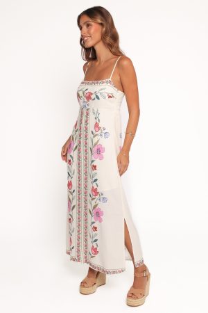 Vesta Midi Dress – Pink Multi