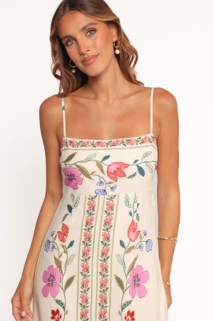 Vesta Midi Dress – Pink Multi