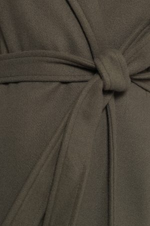 Violeta Tie Front Coat – Olive