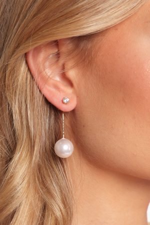 Vivienne Earrings – Gold/Pearl