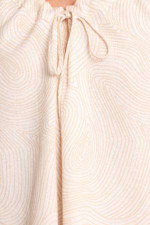 Walker Smock Mini Dress – Tan Swirl