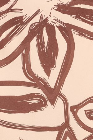 Warner Halter Dress – Cream/Brown