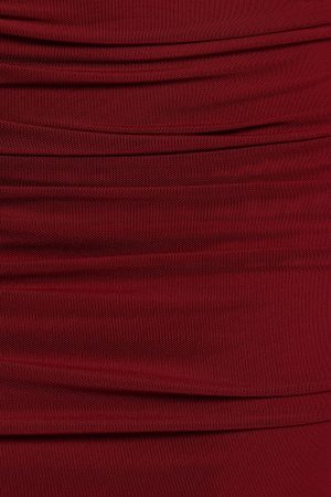 Wella Ruched Knit Top – Berry