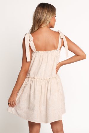 Wells Mini Dress – Tan Swirl