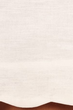 Wendie Scalloped Mini Skirt – Cloud White