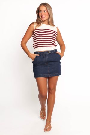 Wensie Knitted Top – Brown Stripe